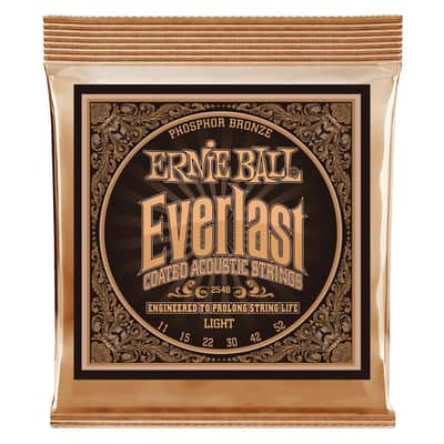 Ernie Ball Everlast 11-52 Light Coated Phos Bronze Acoustic Guitar Strings- 2548 image 2