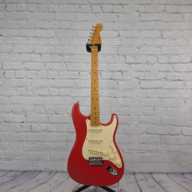 USED Fender Custom Shop 1956 Stratocaster Relic 6 String Electric Guitar Closet Classic Fiesta Red image 1