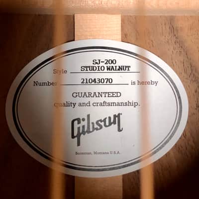 Gibson SJ-200 Studio Walnut Burst Acoustic Electric, Rosewood Fingerboard with Case image 14