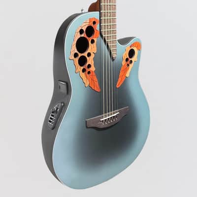 Ovation CE44 Celebrity Series Elite Mid-Depth Acoustic Electric Guitar - Reverse Blue Burst imagen 2