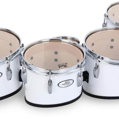 Pearl Finalist Marching Tenor Drums - 6/10/12/13/14-inch  Pure White image 1