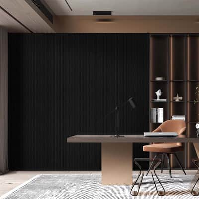 6 Pack Acoustic Wall Panels, 47.2" X 23.6" Sound Absorbing Panels, Decorative Sound Proof Panels For Office, Studio, Home Theatre - Black image 2