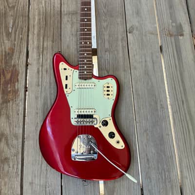Greg Koch Fender matching head stock American Vintage '62 'Thin Skin' Jaguar 2007 - 2008 - Candy Apple Red AVRI image 1