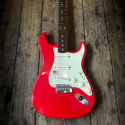2008 Fender SE Stratocaster '1962' reissue Mark Knopfler signature model in Red finish with case image 3