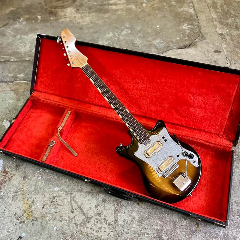 Teisco Bizarre Guitar 1960’s - Sunburst offset MIJ Japan Guyatone original vintage image 1