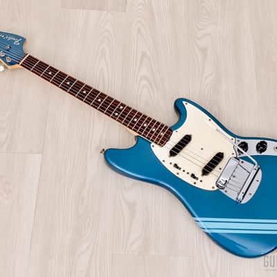 1970 Fender Competition Mustang Competition Burgundy + Headstock, Short Scale Vintage Guitar, 100% Original w/ Case image 12