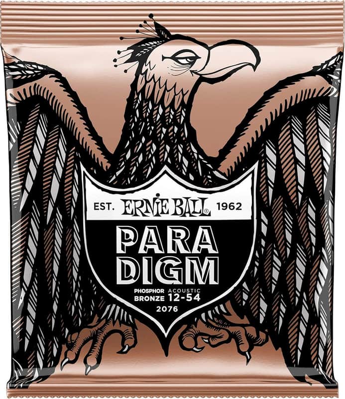 Ernie Ball 2076 Paradigm Medium Light Phosphor Bronze Acoustic Guitar Strings – 12-54 Gauge image 1