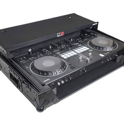 ProX XS-DDJREV5 WLTBL LED, ATA Flight Style Road Case for Pioneer DDJ-REV5 DJ Controller with Laptop Shelf 1U Rack Space Wheels and LED Black Finish image 3