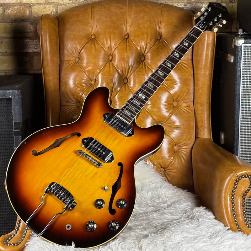 1967 Epiphone Casino E230TD Vintage Sunburst Gibson Made In Kalamazoo 2xP90 Hollowbody ES Electric Guitar W/ Case! image 1
