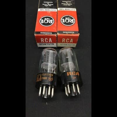 Matched Pair NOS NIB RCA 12SN7GT Black Plate D Getter Audio VACUUM TUBES D.9594 image 1
