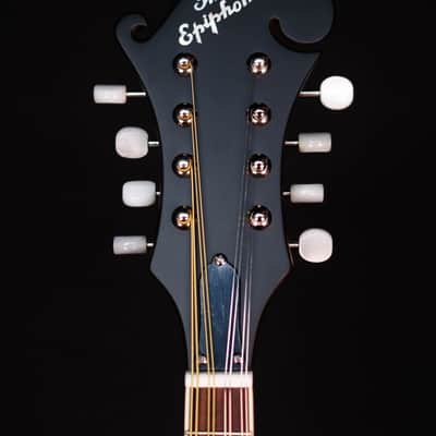 Epiphone F-5 Studio Mandolin with Premium Gig Bag, Vintage Sunburst Satin image 9
