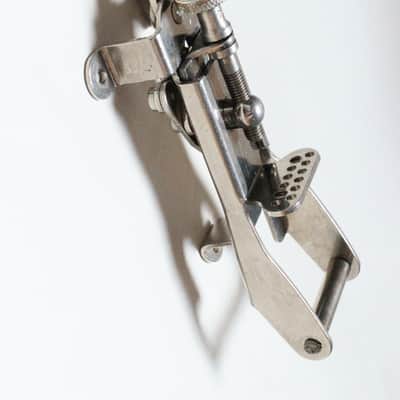 Ludwig 3-Point Extension Snare Strainer (Throw Off) Nickel Plated, "L" logo Stamp, Mounting Hardware - 1940s / INSPECTED & TESTED image 8