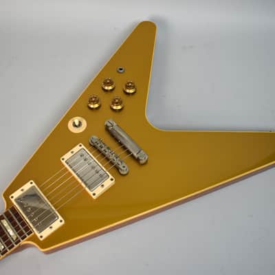 2014 Gibson Custom Shop L.E Flying V Standard Goldtop Electric Guitar w/OHSC image 7