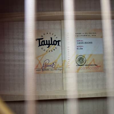 Taylor 618e with V-Class Bracing 2020 - Present - Antique Blonde image 5