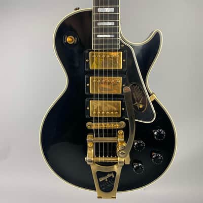Gibson Les Paul Custom 57 re-issue - Black Triple Pickup with Bigsby, Cert, Original case and case candy. image 1