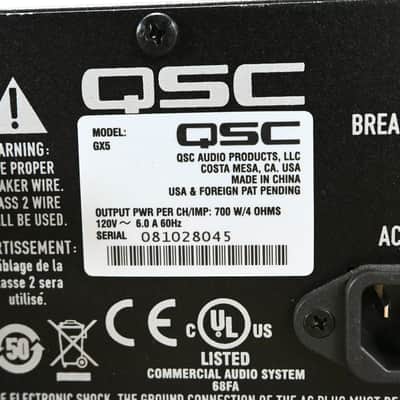 QSC GX5 2-Channel Power Amplifier CG014XM image 9
