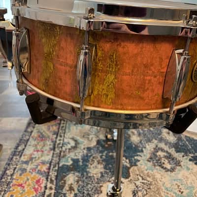 Gretsch GAS5514-KC Keith Carlock Signature 5.5x14" Brass Snare Drum 2021 - Vintage Patina image 4