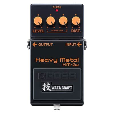 BOSS HM-2W Waza Craft Heavy Metal Distortion Guitar Effects Pedal with Standard and Custom Modes (Orange and Black)