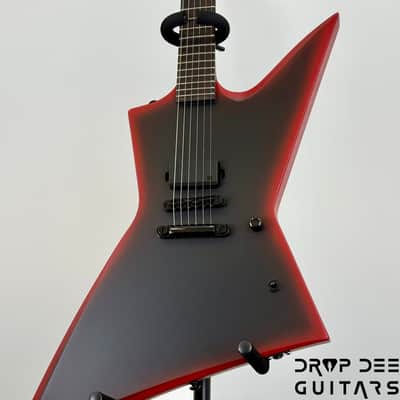 ESP LTD EXL Black Metal Electric Guitar - Black Red Burst Satin image 4