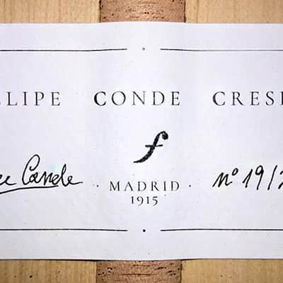 Felipe Conde Crespo Blanca w/Pegs 2018 Flamenco Guitar Spruce/Cypress image 11
