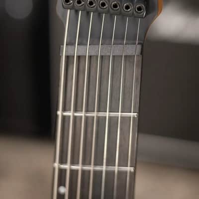 Ibanez QX527B 7-String Headless Electric Guitar - Weathered Black with Gig Bag image 5