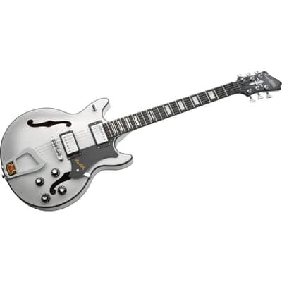 Hagstrom Alvar Semi-Hollow Electric Guitar - Swedish Frost Gloss image 4
