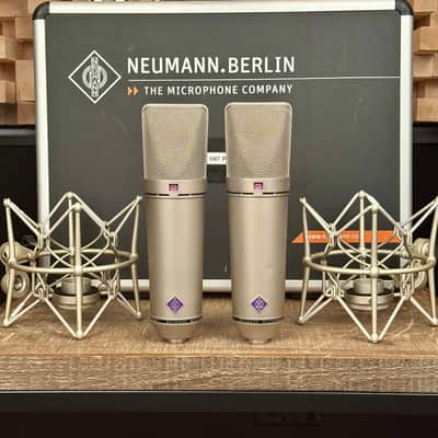 Vintage Neumann U 87 Condenser Microphone Stereo Pair. Close SN. Great Shape U87 1982 image 1