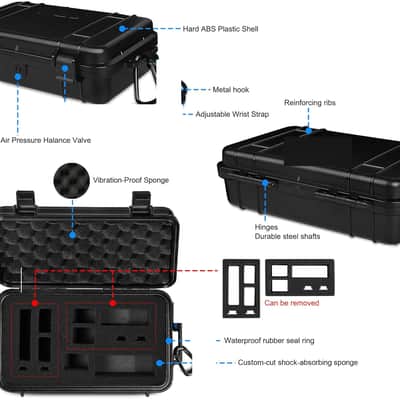Travel Waterproof Hard Case for DJI Mic Mini/Mic 2, Transmitter, Receiver, Lavalier Mic, and other Accessories(Case & Bag Only) image 3