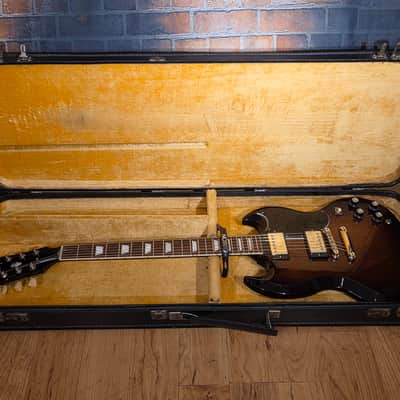 Vintage '60s/'70s Gibson Yellow Interior Rectangle Case for SG or Les Paul image 10