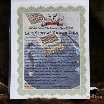 PRS Wild West Guitars 25th Anniversary Limited Run Wood Library Artist Package Hollowbody II Piezo Frostbite Fade (Private Stock Color) 5.60 LBS (US Only / No International Shipping) image 12