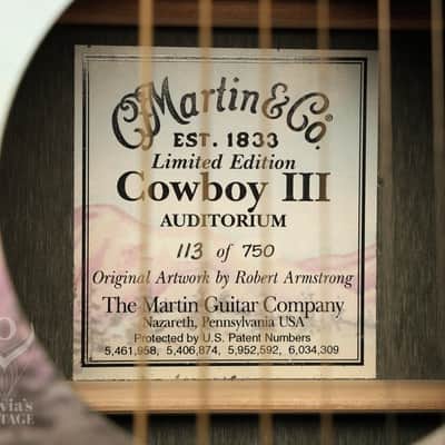 2002 Martin Limited Edition Cowboy III flattop 000 acoustic #113 NEAR MINT!!! image 7