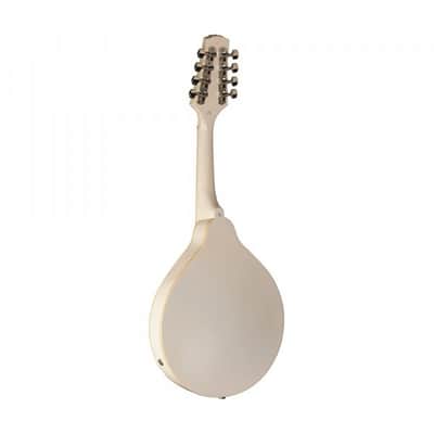 Stagg Model M50E/WH Gloss White Acoustic/Electric A-style Mandolin image 3