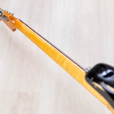 1961 Fender Stratocaster Vintage Guitar Sunburst Slab Board w/ Flame Neck, Hangtag, Strap & Case image 16