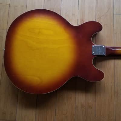 Univox Coily ES-335 Style Semi Hollowbody 1969 Sunburst-Japan- image 7