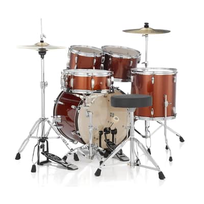 Pearl RS525SCC RoadShow Series 5-Piece Kit W/ Hardware & Cymbals #749 Burnt Orange Sparkle-#749 Burnt Orange Sparkle image 4