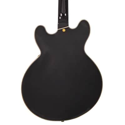 Vintage Guitars VSA500 ReIssued Semi-Hollow Electric Guitar - Gloss Black image 4