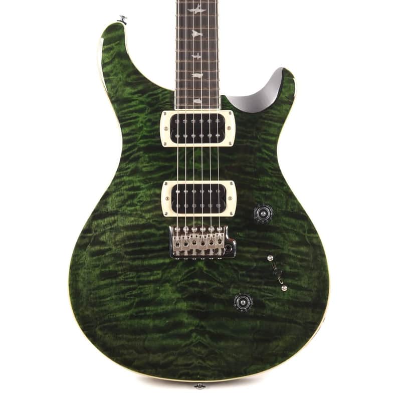 PRS SE Custom 24 Quilt Electric Guitar, Teal Black w/ Bag image 1