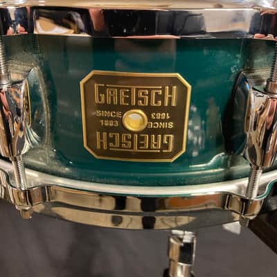 Steve Ferrone's Tom Petty and the Heartbreakers, Gretsch USA Custom- 4x14" "American Drum Series", Snare Drum, Cadillac Green - 2006. SIGNED! image 5