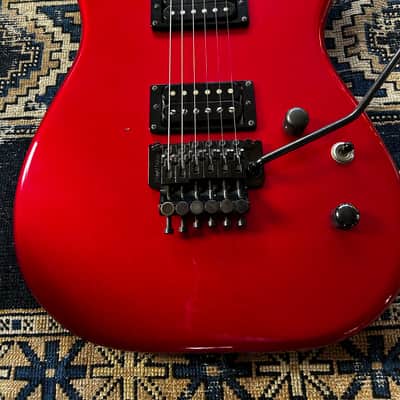 ESP 48th St Custom Shop Rare Reverse Headstock  Original Paperwork Super Strat 1986/1987 - Red image 4