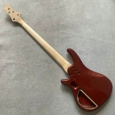 Red 5 String Bass Basswood Body with Maple Neck image 10