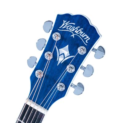Washburn EA15TBL Festival Series Mini Jumbo Cutaway Flame Maple Top Mahogany Neck 6-String Acoustic-Electric Guitar image 16
