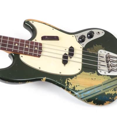 1970 Fender Mustang Bass - Competition Blue with Racing Stripe Road Warrior image 7