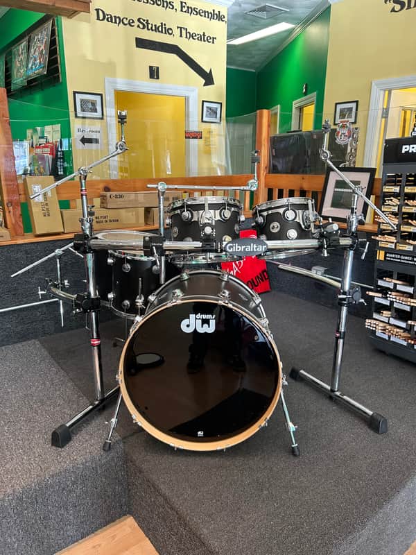 DW Collectors Series 2010 - Flat Black with Gibraltar Rack image 1