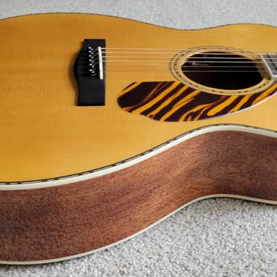 Fender PO-220E Orchestra Acoustic Electric Guitar, Natural Finish, Hard Shell Case image 4