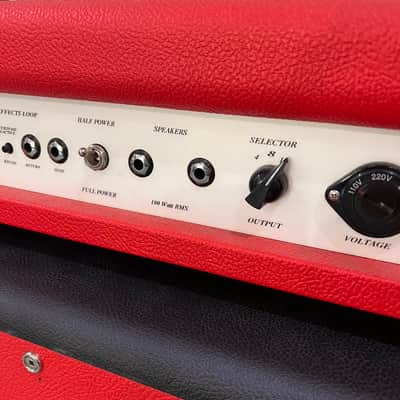 Splawn Pro Stock 100 "Marshall Super Lead" Style 100-watt Amp Head- Red image 10