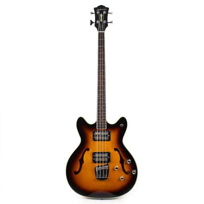 Used DeArmond By Guild Starfire Semi-Hollow Body Bass in Sunburst image 3