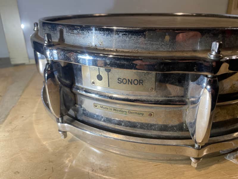 VINTAGE 1960's Sonor 5x14 D444 COB Teardrop 8-Lug Snare Drum image 1