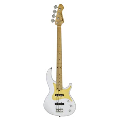 Aria RSB-618/4-WH RSB Series Basswood Body Bolt-On Maple Neck 4-String Electric Bass Guitar image 3