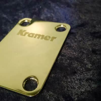 Kramer Neck plate chrome narrow w/screws image 2