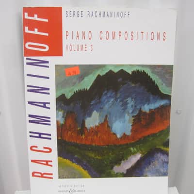 Serge Rachmaninoff Piano Compositions Volume 3 Sheet Music Song Book Songbook image 1
